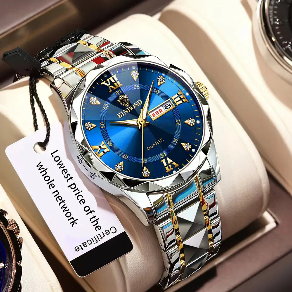 Quartz Wristwatch Original Waterproof Stainless Steel
